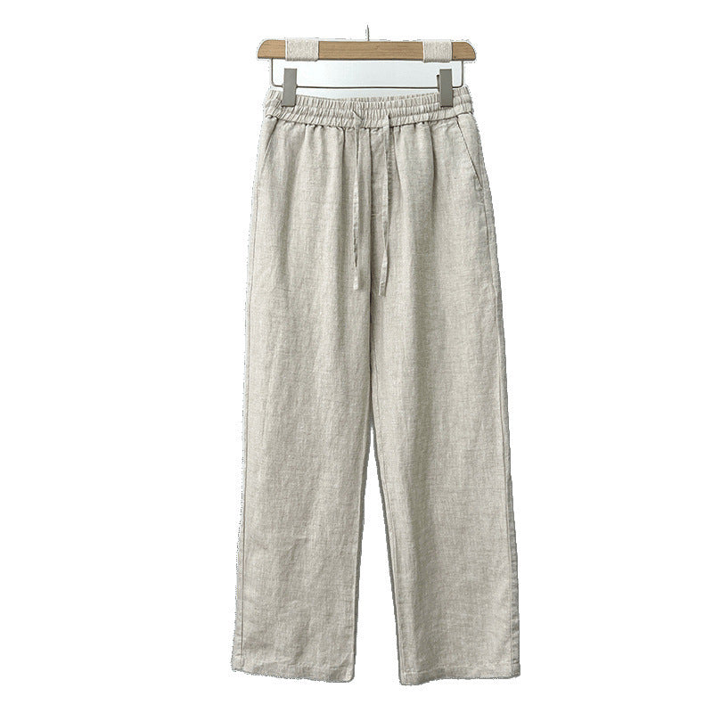High-end Pure Asian Men's Four Seasons Fleece-lined Lycra Pants