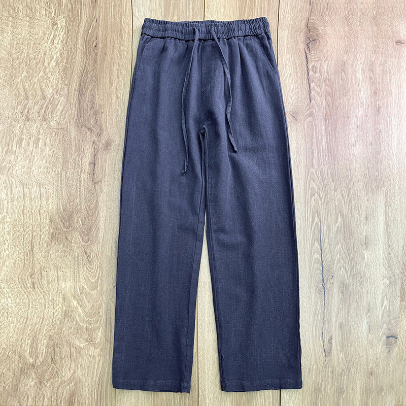 High-end Pure Asian Men's Four Seasons Fleece-lined Lycra Pants