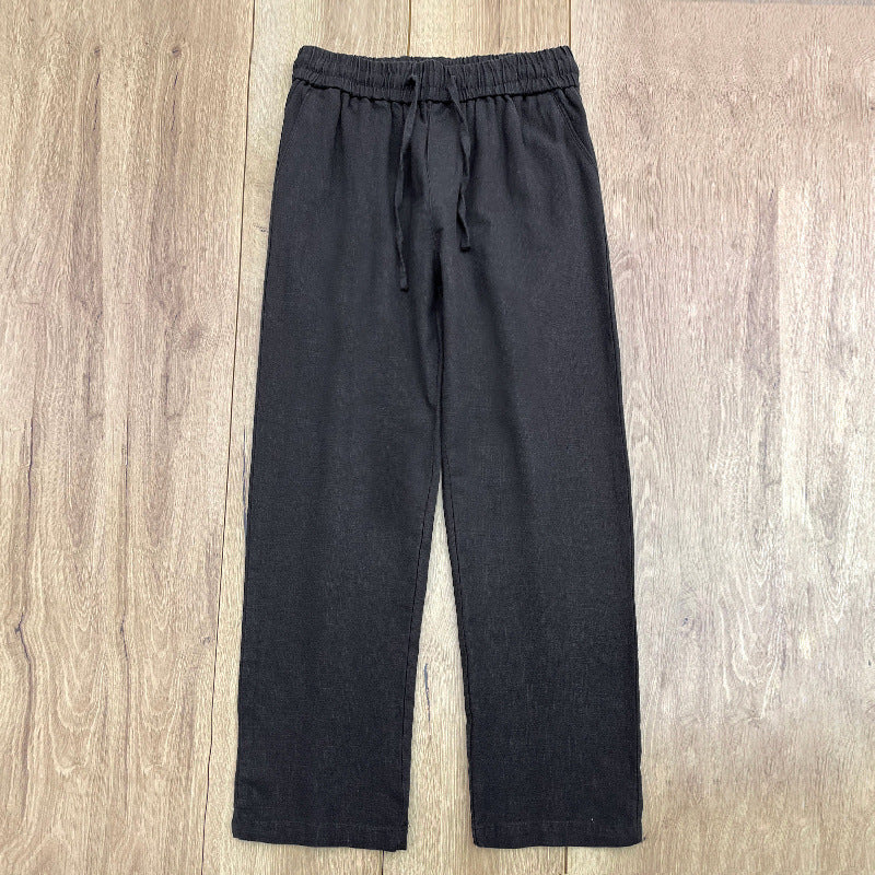 High-end Pure Asian Men's Four Seasons Fleece-lined Lycra Pants